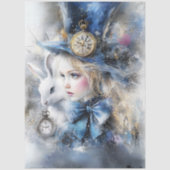 Decoupage Whimsical Alice Adventure & Rabbit  Seidenpapier (Vorderseite)