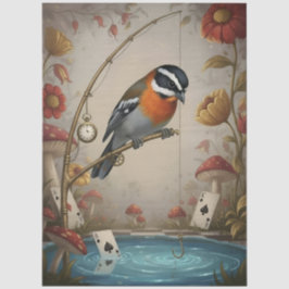 Decoupage Whimsical Bird Seidenpapier