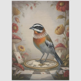 Decoupage Whimsical Bird Seidenpapier