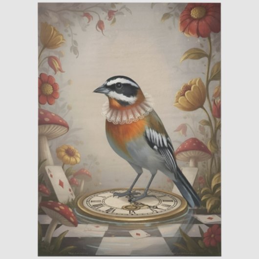 Decoupage Whimsical Bird Seidenpapier (Vorderseite)