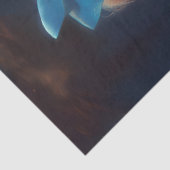 Decoupage Whimsical Blonde Blue Headband & Rabbit Seidenpapier (Ausschnitt)