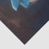 Decoupage Whimsical Blonde Blue Headband & Rabbit Seidenpapier (Ausschnitt)