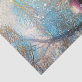 Decoupage Whimsical Blonde Girl & Rabbit Forest Seidenpapier (Ausschnitt)