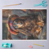 Decoupage Whimsical Boho Dackel Dog Seidenpapier (Basteln)