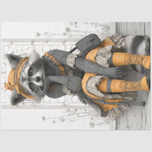 Decoupage Whimsical Boho Fox Vintage Kleidung Seidenpapier