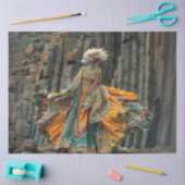 Decoupage Whimsical Boho Standard Poodle Dress Seidenpapier (Basteln)