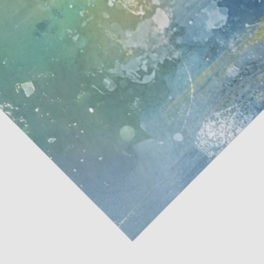 Decoupage Whimsical Bunny Blue Hintergrund Lebhaft Seidenpapier (Ausschnitt)