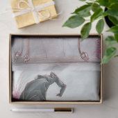 Decoupage Whimsical Cat Witch High Heels Catwalk Seidenpapier (Geschenk)