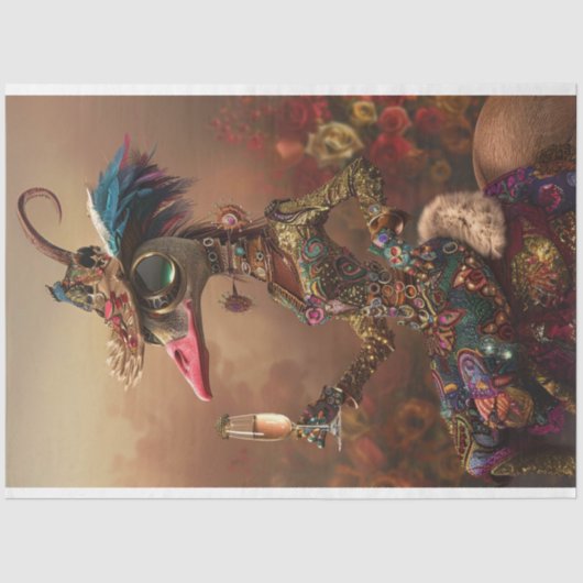 Decoupage Whimsical Charakter Wackadoodle Lady Seidenpapier (Vorderseite)