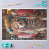 Decoupage Whimsical Chihuahua Patchwork in Salon Seidenpapier (Basteln)