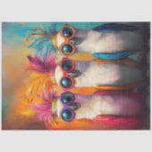 Decoupage Whimsical Cockatoos Bright Feathers Seidenpapier (Vorderseite)