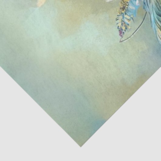 Decoupage Whimsical Cockatoos Lebhaft gefärbt Seidenpapier (Ausschnitt)