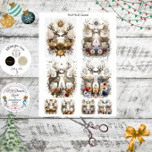 Decoupage Whimsical Deer Floral Wildlife Scrapbook Seidenpapier