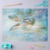 Decoupage Whimsical Digital Rabbit Portrait Seidenpapier (Basteln)