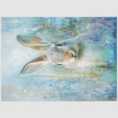Decoupage Whimsical Digital Rabbit Portrait Seidenpapier (Vorderseite)