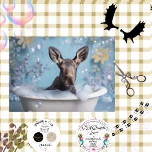 Decoupage Whimsical Elche Blase Bath Seidenpapier