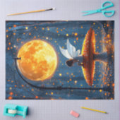 Decoupage Whimsical Fairy Glows Mushroom Seidenpapier (Basteln)