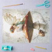 Decoupage Whimsical Fairy Red Mushroom Artwork Seidenpapier (Basteln)