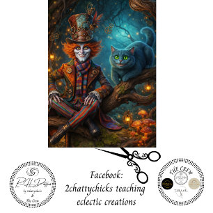 Decoupage Whimsical Fantasy Forest Trickster & Kat Seidenpapier