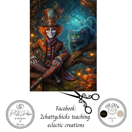 Decoupage Whimsical Fantasy Forest Trickster & Kat Seidenpapier