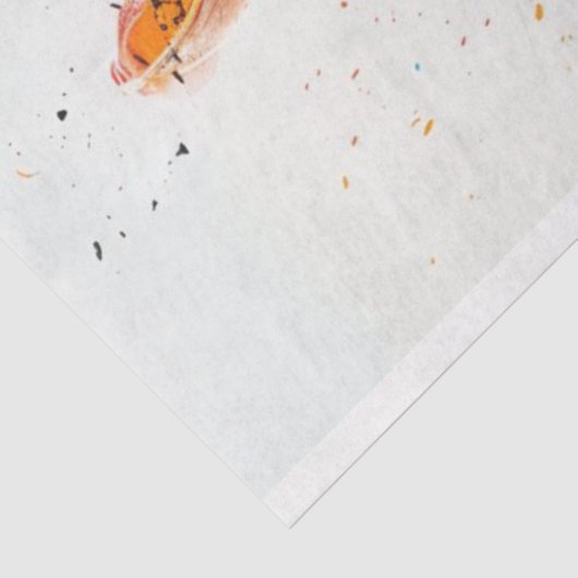 Decoupage Whimsical farbige Splash Painting Rabbit Seidenpapier (Ausschnitt)