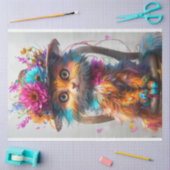 Decoupage Whimsical Floral Feline Fantasy Cat Seidenpapier (Basteln)