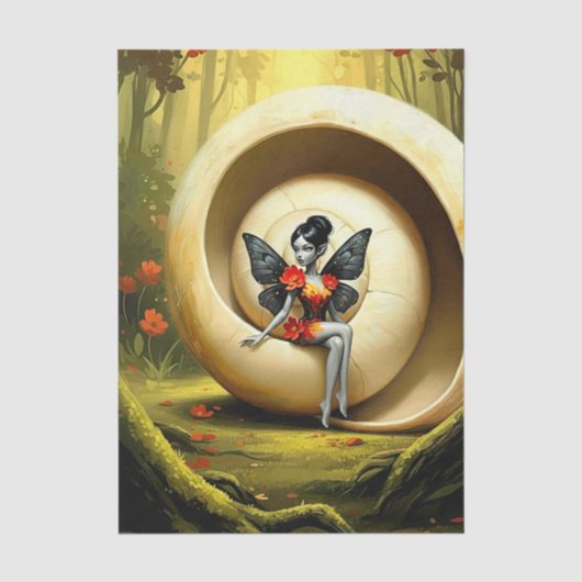 Decoupage Whimsical Flower Fairy Seidenpapier (Vorderseite)