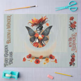 Decoupage Whimsical Flower Fairy  Seidenpapier