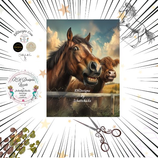 Decoupage Whimsical Foto Funny Face Horst Seidenpapier