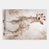 Decoupage Whimsical Giraffe Pink Scrapbooking Geschenkpapier Set (Vorderseite 2)