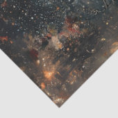 Decoupage Whimsical Girl Rabbit Moon Night Scene Seidenpapier (Ausschnitt)