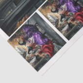 Decoupage Whimsical Halloween Witches 11x14 Canvas Seidenpapier (Ausschnitt)