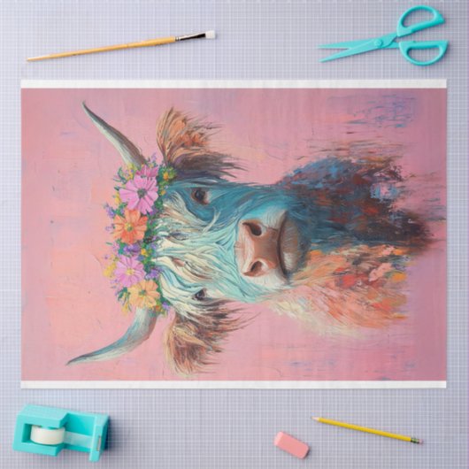 Decoupage Whimsical Highland Bessie Seidenpapier (Basteln)