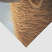 Decoupage Whimsical Highland Kuh and Calf in Field Seidenpapier (Ausschnitt)