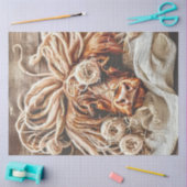 Decoupage Whimsical Highland Kuh Dreadlocks Strahl Seidenpapier (Basteln)