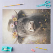 Decoupage Whimsical Highland Kuh Tragehut Seidenpapier (Basteln)