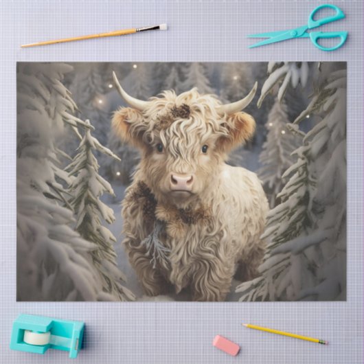 Decoupage Whimsical Highland Winter Wonderland Seidenpapier (Basteln)