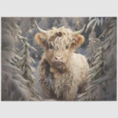 Decoupage Whimsical Highland Winter Wonderland Seidenpapier (Vorderseite)