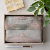 Decoupage Whimsical Hot Air Ballon Pink White Seidenpapier (Geschenk)