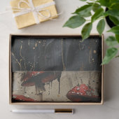 Decoupage Whimsical Image Man Anzug Mushrooms Seidenpapier (Geschenk)