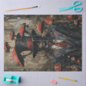 Decoupage Whimsical Image Man Anzug Mushrooms Seidenpapier (Basteln)