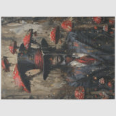 Decoupage Whimsical Image Man Anzug Mushrooms Seidenpapier (Vorderseite)