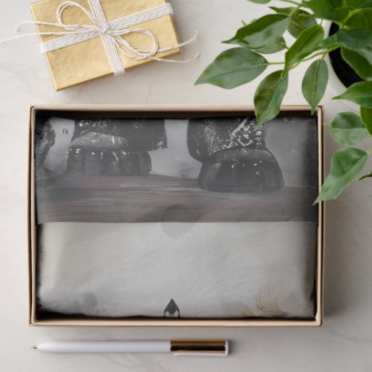 Decoupage Whimsical Intricate Elephant Red Black Seidenpapier (Geschenk)