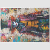 Decoupage Whimsical Jester Digital Art Seidenpapier (Vorderseite)