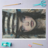 Decoupage Whimsical Jester Girl Harlequin Star Seidenpapier (Basteln)