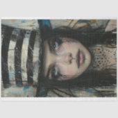 Decoupage Whimsical Jester Girl Harlequin Star Seidenpapier (Vorderseite)