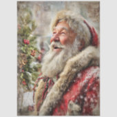 Decoupage Whimsical Joyful Santa Claus Seidenpapier (Vorderseite)
