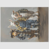 Decoupage Whimsical Kanbit, Ziege, Schafe Bauern Seidenpapier (Vorderseite)