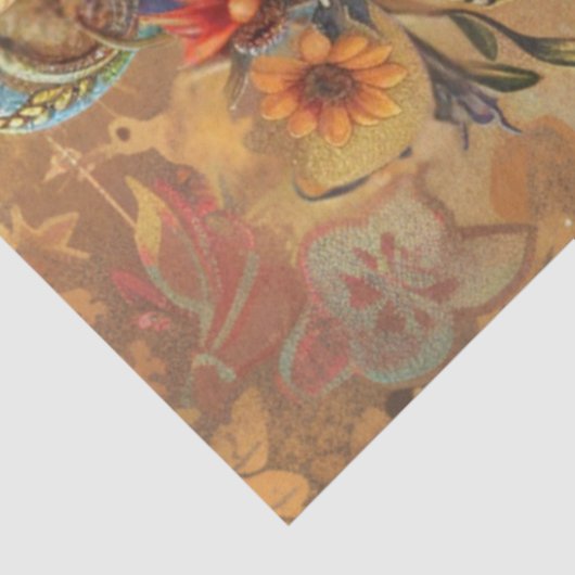 Decoupage Whimsical Kitten Ornate Teacup Seidenpapier (Ausschnitt)