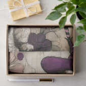 Decoupage Whimsical Kleine Lila Girl & Poodle Seidenpapier (Geschenk)